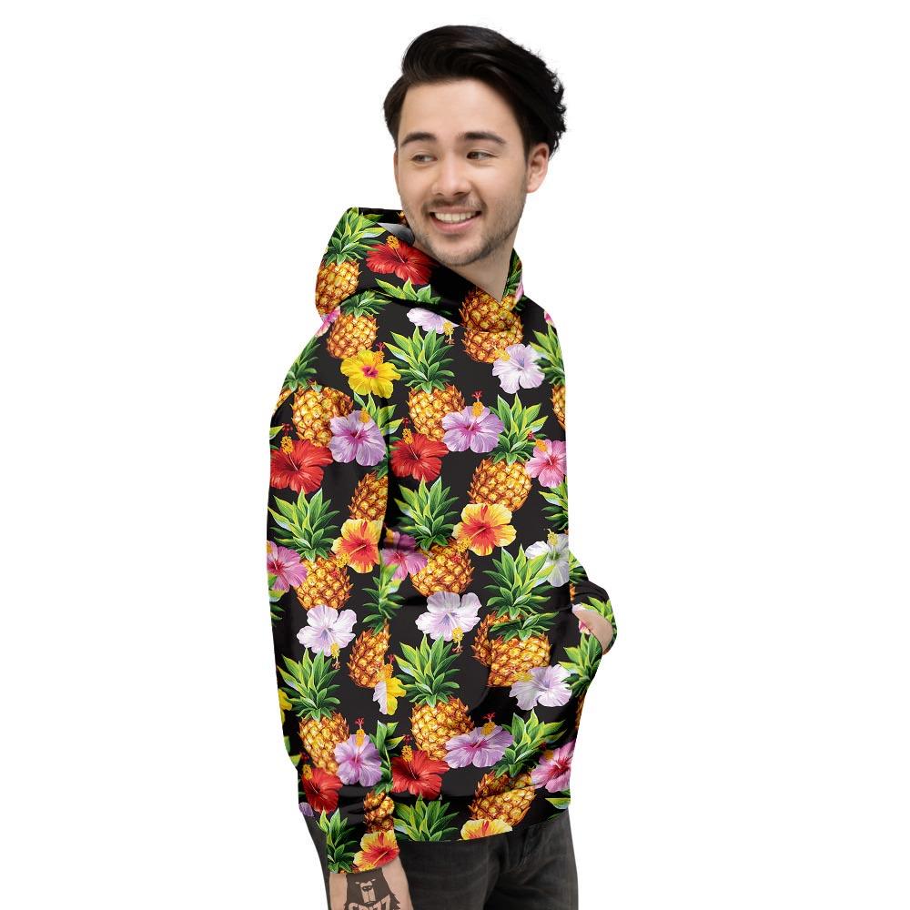 Aloha Pineapple Tropical Print Pattern Tropical Men's Hoodie-grizzshop