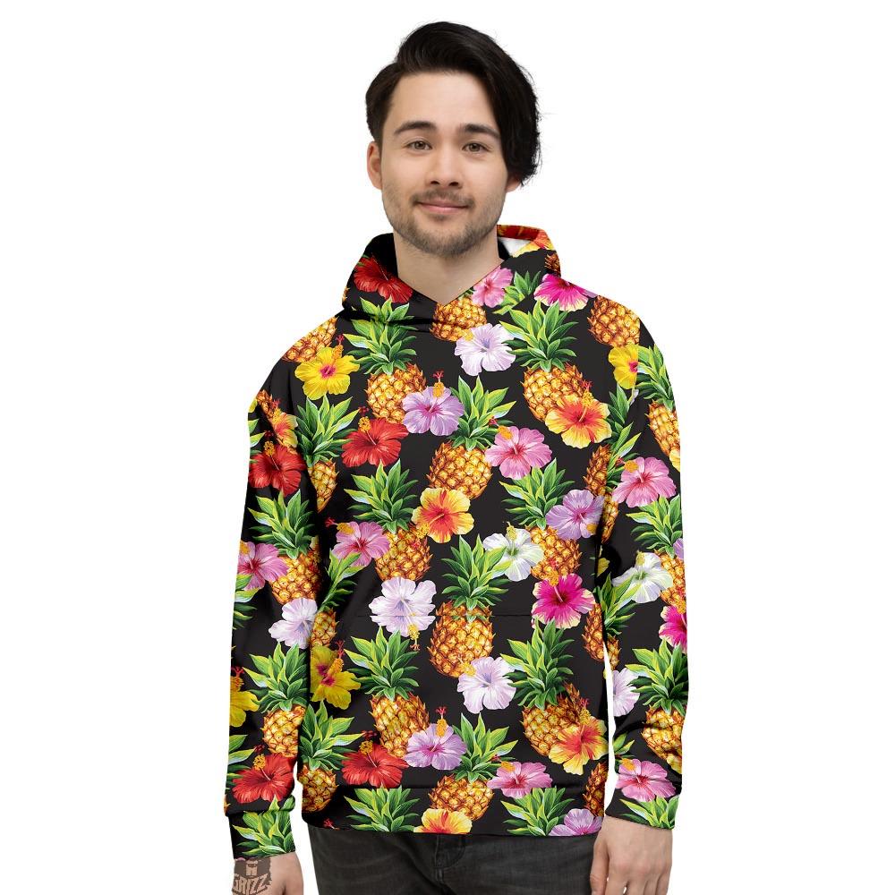 Aloha Pineapple Tropical Print Pattern Tropical Men's Hoodie-grizzshop