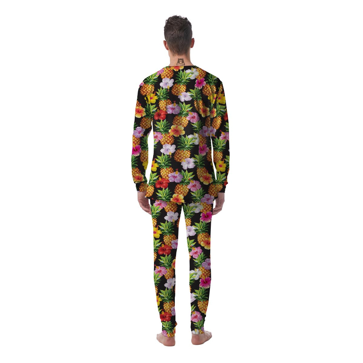 Aloha Pineapple Tropical Print Pattern Tropical Men's Pajamas-grizzshop