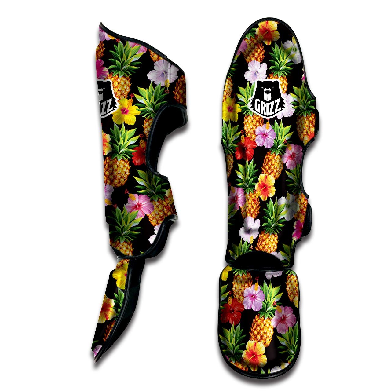 Aloha Pineapple Tropical Print Pattern Tropical Muay Thai Shin Guards-grizzshop