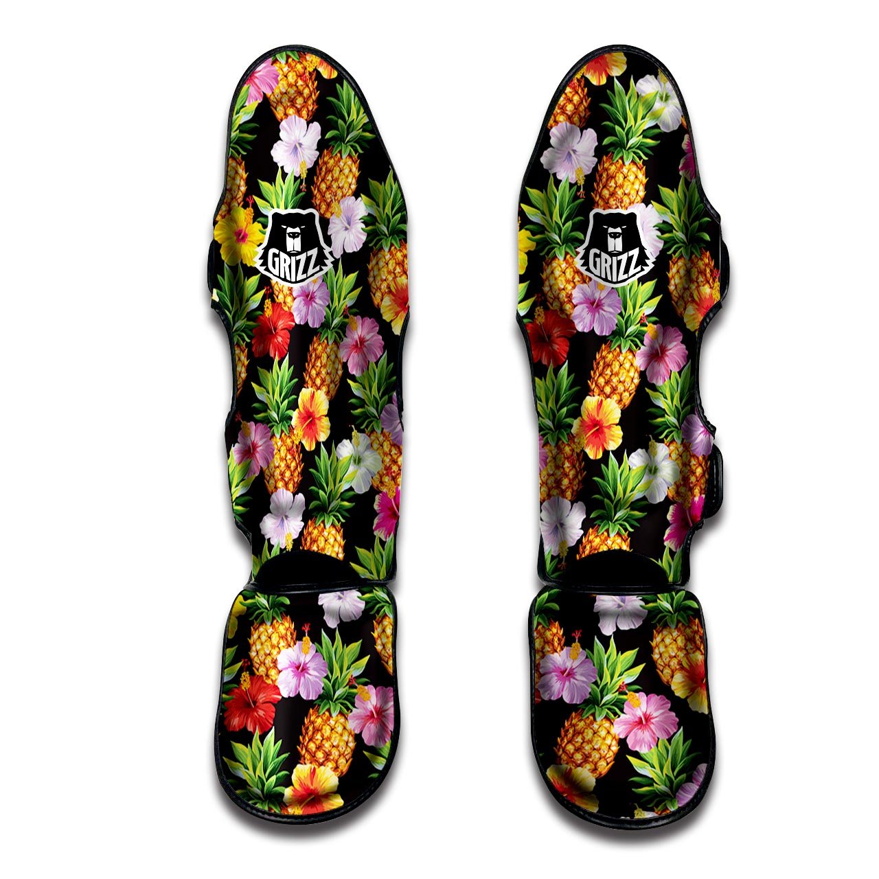 Aloha Pineapple Tropical Print Pattern Tropical Muay Thai Shin Guards-grizzshop