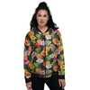 Aloha Pineapple Tropical Print Pattern Tropical Women's Bomber Jacket-grizzshop