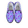 Aloha Psychedelic Tropical Print Pattern Black Slip On Shoes-grizzshop