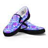 Aloha Psychedelic Tropical Print Pattern Black Slip On Shoes-grizzshop