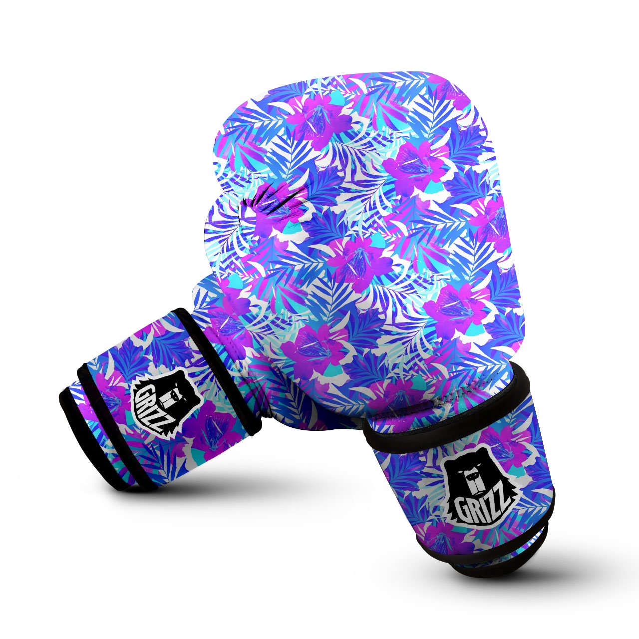 Aloha Psychedelic Tropical Print Pattern Boxing Gloves-grizzshop