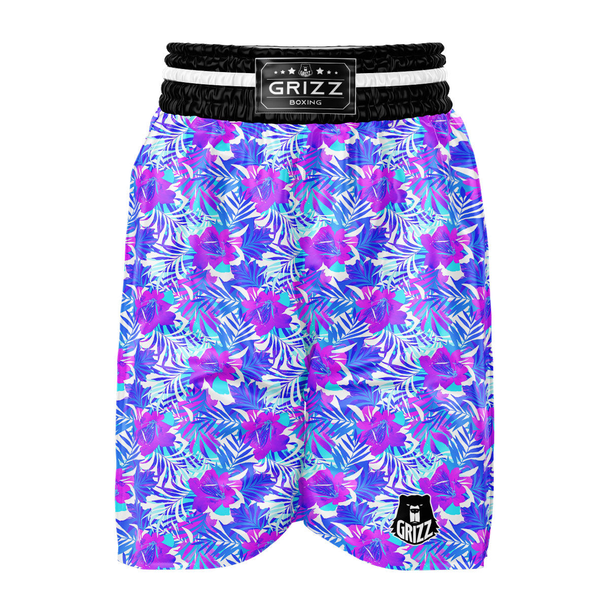 Aloha Psychedelic Tropical Print Pattern Boxing Shorts-grizzshop