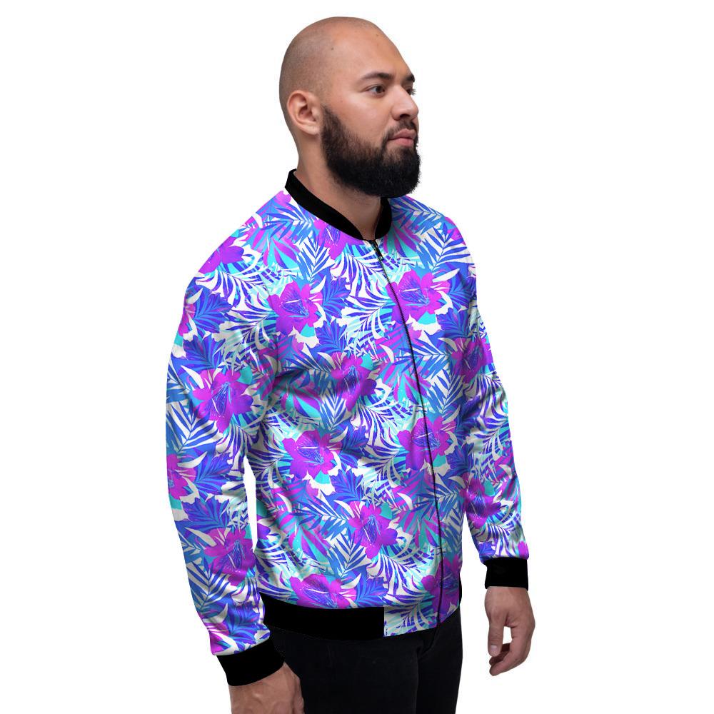 Aloha Psychedelic Tropical Print Pattern Men's Bomber Jacket-grizzshop