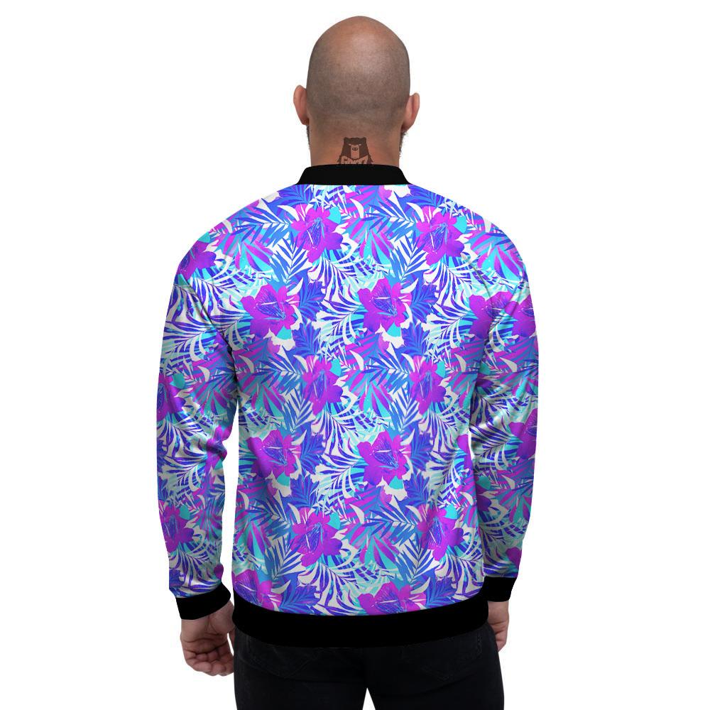 Aloha Psychedelic Tropical Print Pattern Men's Bomber Jacket-grizzshop