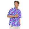 Aloha Psychedelic Tropical Print Pattern Men's Short Sleeve Shirts-grizzshop