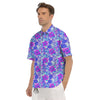 Aloha Psychedelic Tropical Print Pattern Men's Short Sleeve Shirts-grizzshop