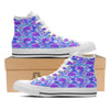 Aloha Psychedelic Tropical Print Pattern White High Top Shoes-grizzshop