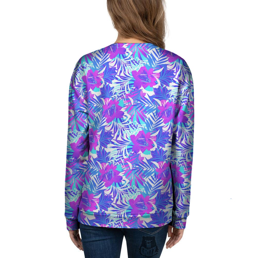 Aloha Psychedelic Tropical Print Pattern Women's Sweatshirt-grizzshop