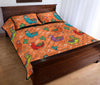 Alpaca Cactus Pattern Print Bed Set Quilt-grizzshop