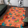 Alpaca Cactus Pattern Print Floor Mat-grizzshop