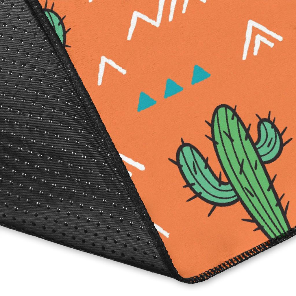 Alpaca Cactus Pattern Print Floor Mat-grizzshop