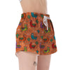 Alpaca Cactus Pattern Print Women's Shorts-grizzshop