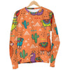 Alpaca Cactus Pattern Print Women's Sweatshirt-grizzshop