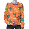 Alpaca Cactus Pattern Print Women's Sweatshirt-grizzshop