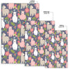 Alpaca Floral Pattern Print Floor Mat-grizzshop