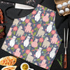 Alpaca Floral Pattern Print Men's Apron-grizzshop