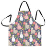 Alpaca Floral Pattern Print Men's Apron-grizzshop