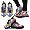 Alpaca Floral Pattern Print Sneaker Shoes For Men Women-grizzshop