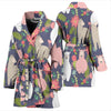 Alpaca Floral Pattern Print Women Long Robe-grizzshop