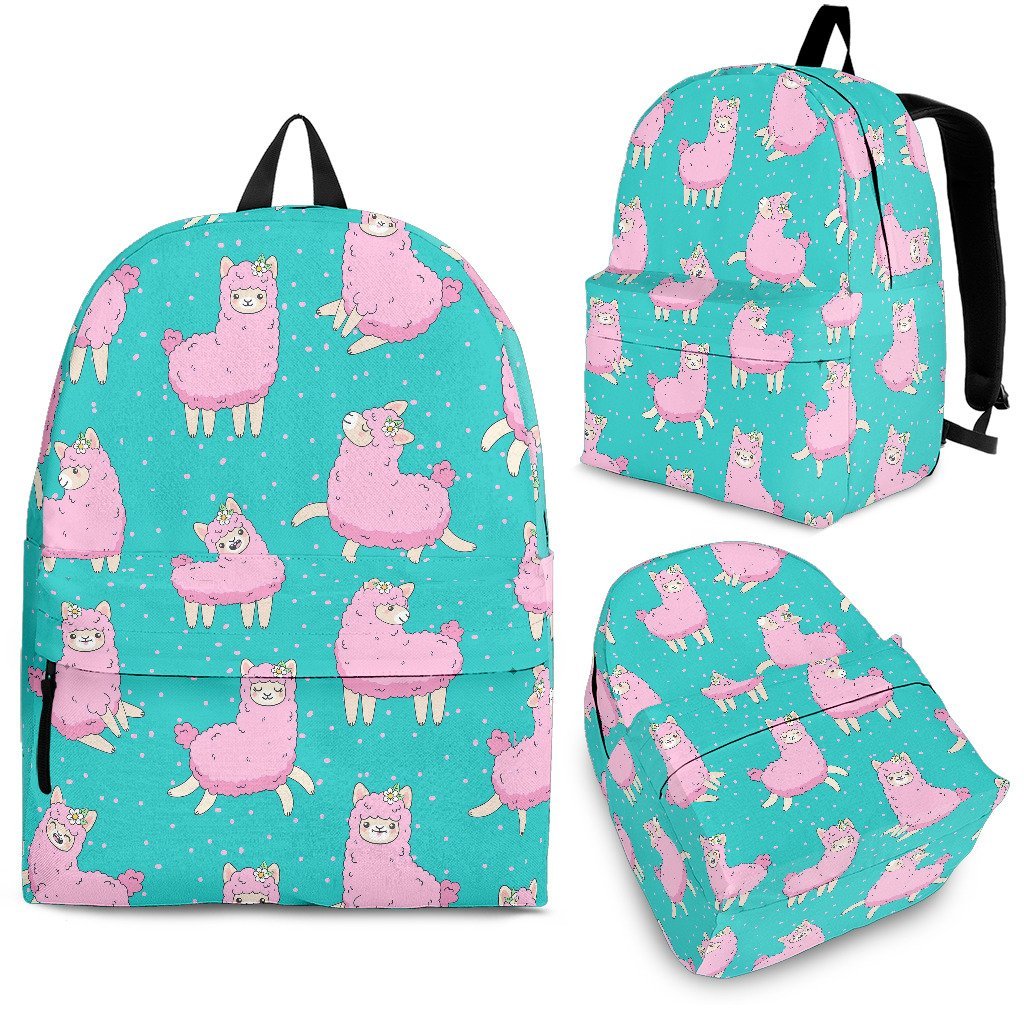 Alpaca Pattern Print Backpack-grizzshop