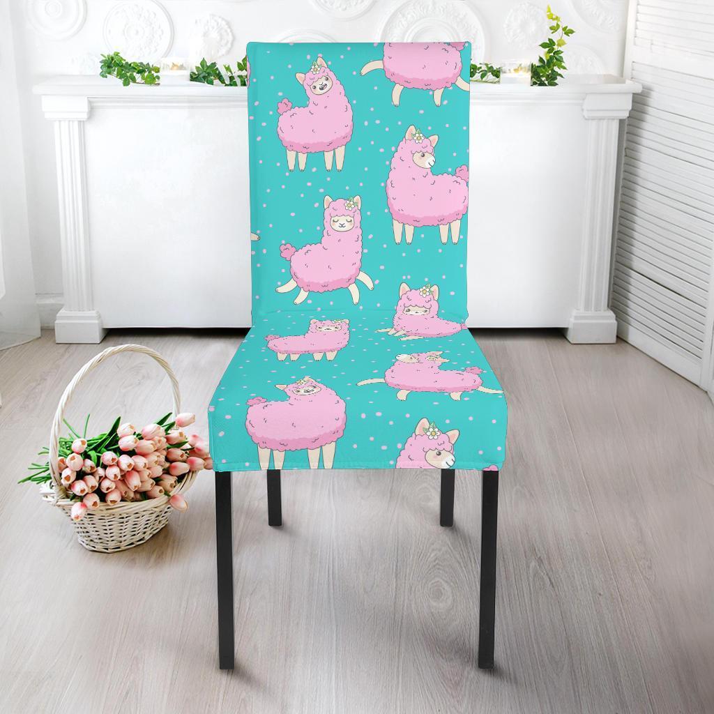 Alpaca Pattern Print Chair Cover-grizzshop