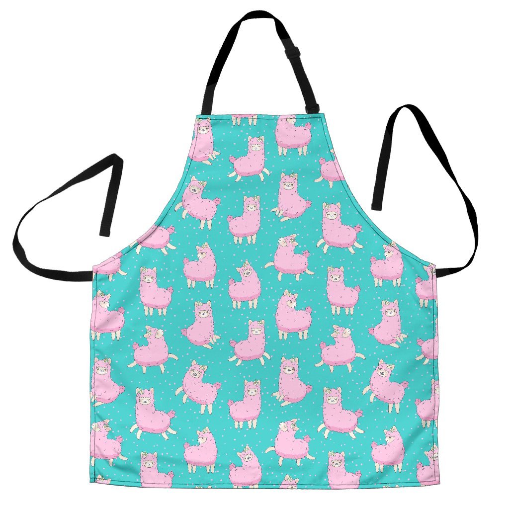 Alpaca Pattern Print Men's Apron-grizzshop