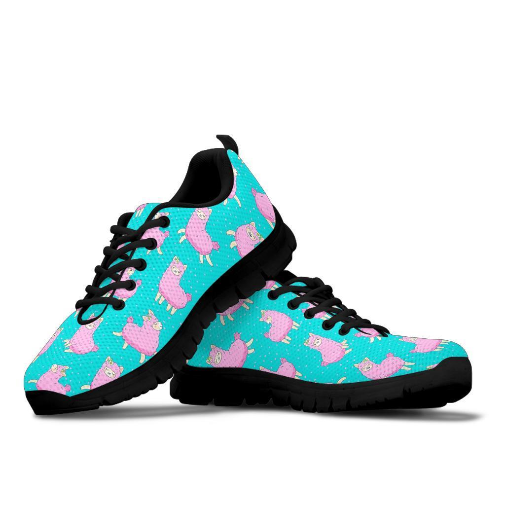 Alpaca Pattern Print Sneaker Shoes For Men Women-grizzshop