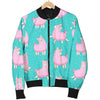 Alpaca Pattern Print Women Casual Bomber Jacket-grizzshop