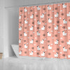 Alpaca Pink Pattern Print Bathroom Shower Curtain-grizzshop