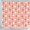 Alpaca Pink Pattern Print Bathroom Shower Curtain-grizzshop