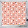 Alpaca Pink Pattern Print Bathroom Shower Curtain-grizzshop