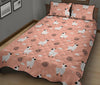 Alpaca Pink Pattern Print Bed Set Quilt-grizzshop