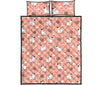 Alpaca Pink Pattern Print Bed Set Quilt-grizzshop