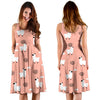 Alpaca Pink Pattern Print Dress-grizzshop