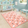 Alpaca Pink Pattern Print Floor Mat-grizzshop