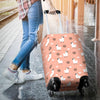 Alpaca Pink Pattern Print Luggage Cover Protector-grizzshop