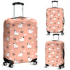 Alpaca Pink Pattern Print Luggage Cover Protector-grizzshop