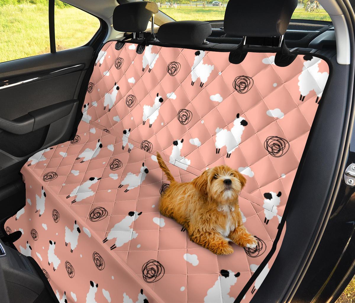 Alpaca Pink Pattern Print Pet Car Seat Cover-grizzshop