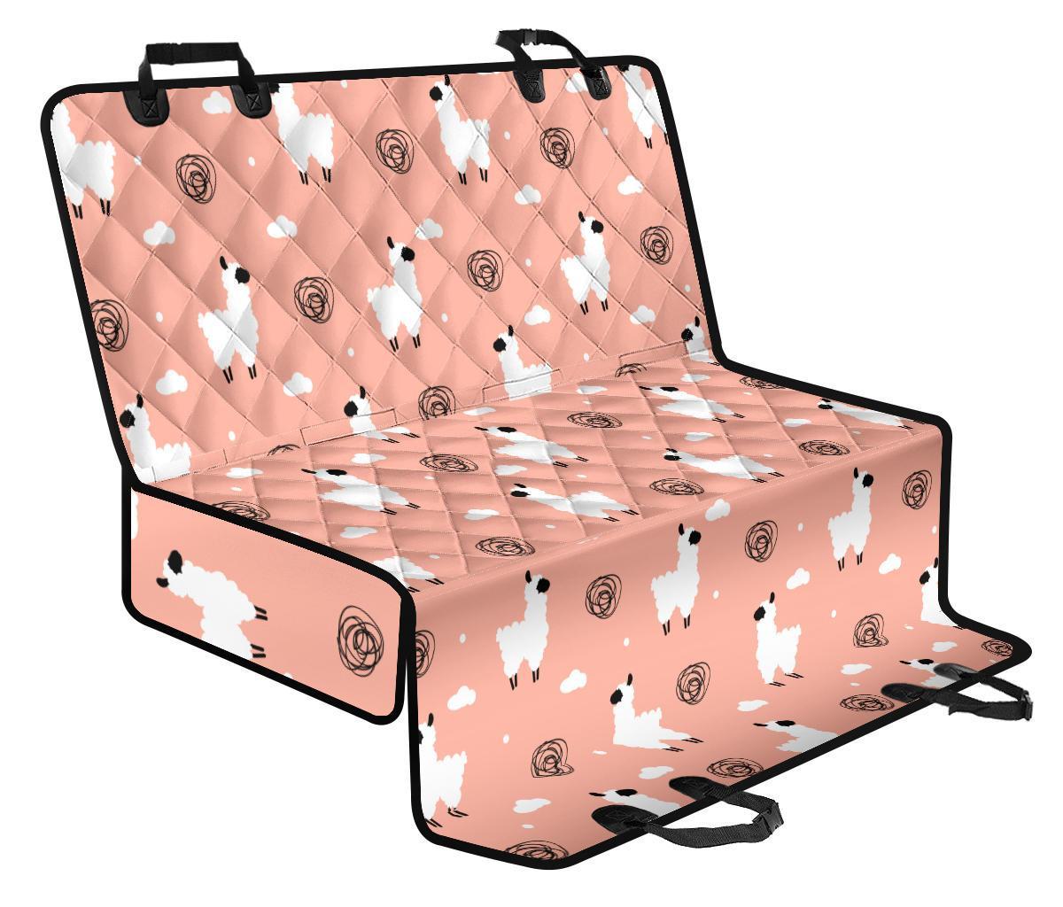 Alpaca Pink Pattern Print Pet Car Seat Cover-grizzshop