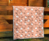 Alpaca Pink Pattern Print Quilt-grizzshop