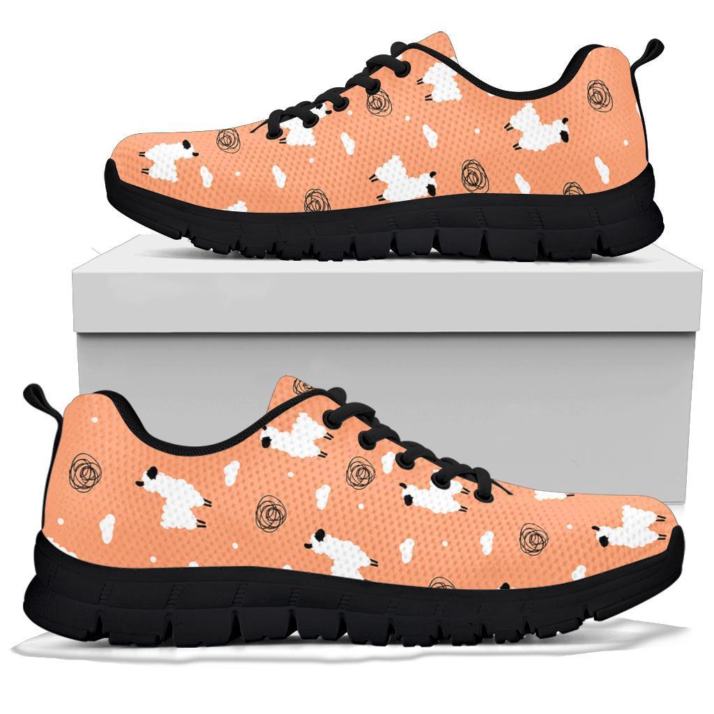 Alpaca Pink Pattern Print Sneaker Shoes For Men Women-grizzshop