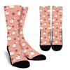 Alpaca Pink Pattern Print Unisex Crew Socks-grizzshop