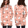 Alpaca Pink Pattern Print Women Hoodie Dress-grizzshop