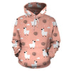 Alpaca Pink Pattern Print Women Men Pullover Hoodie-grizzshop