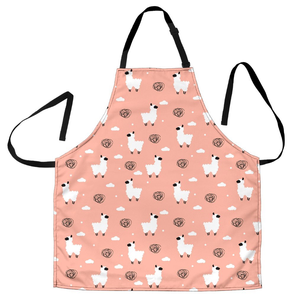 Alpaca Pink Pattern Print Women's Apron-grizzshop