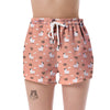 Alpaca Pink Pattern Print Women's Shorts-grizzshop